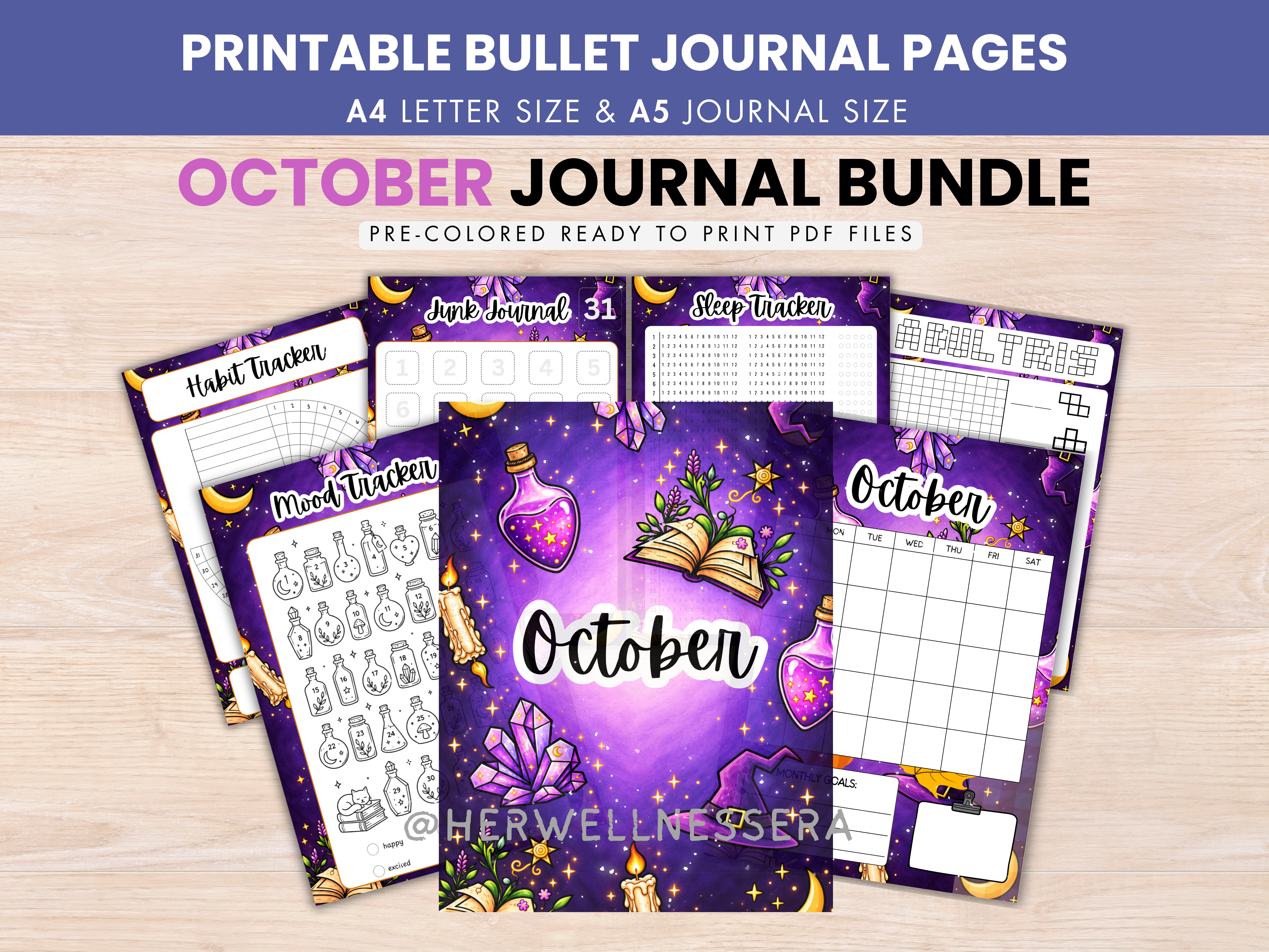 Witch Potions October Bullet Journal Bundle